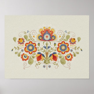 Poster Arts floraux traditionnels slaves