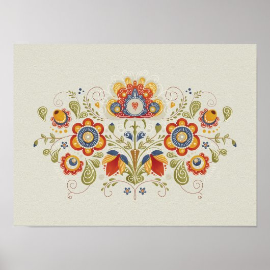 Poster Arts floraux traditionnels slaves (Devant)