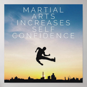 Poster Arts Martiaux Augmente la confiance en soi - Affic