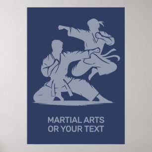 Poster Arts martiaux avec texte personnalisé et couleur