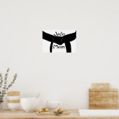 Poster Arts martiaux Black Belt Judo Maman (Cuisine)