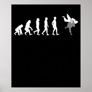 Poster Arts martiaux Évolution de l'homme Drôle MIXED MAR
