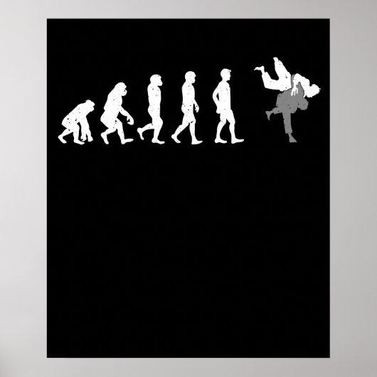Poster Arts martiaux Évolution de l'homme Drôle MIXED MAR (Devant)