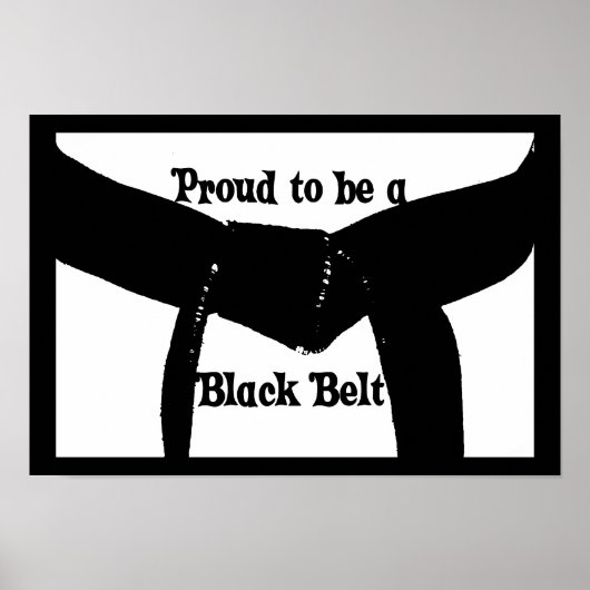 Poster Arts martiaux Fiers d'être une ceinture noire Post (Devant)