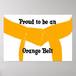 Poster Arts martiaux Fiers d'être une ceinture orange Imp