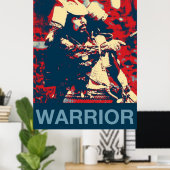 Poster Arts martiaux guerrier japonais Samurai (Bureau à domicile)