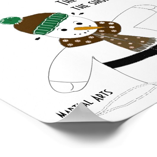 Poster Arts Martiaux Plus Difficiles À Train (Coin)