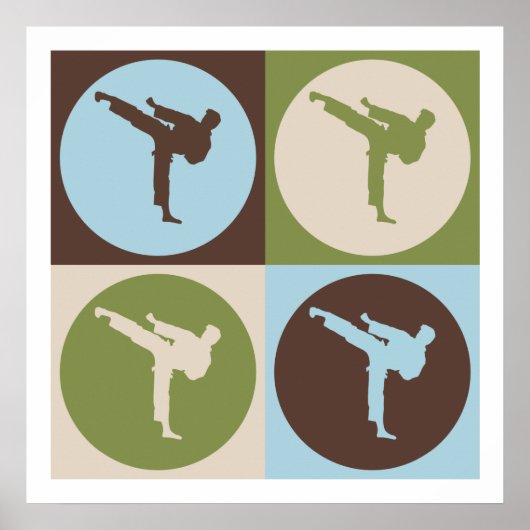 Poster Arts martiaux pop art (Devant)