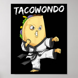 Poster Arts martiaux Tacowondo Taco Taekwondo
