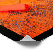 Poster Arts Plastiques Orange Et Bleu Abstraits (Coin)