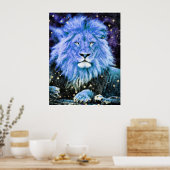 Poster *~* Artsy AP23 Bleu céleste artistique LION (Cuisine)