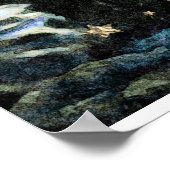 Poster *~* Artsy AP23 Bleu céleste artistique LION (Coin)