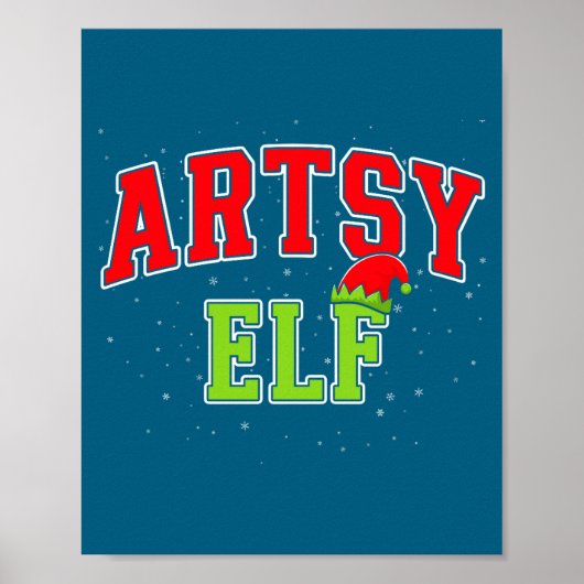 Poster Artsy Elf Christmas Family Matching Group Xmas Act (Devant)