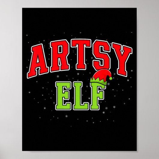 Poster Artsy Elf Christmas Family Matching Group Xmas Act (Devant)