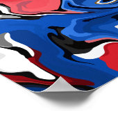 Poster Artwork Abstrait dynamique avec couleurs en gras (Coin)