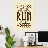 Poster Artwork de café Lover Depresso (Bureau à domicile)