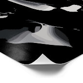 Poster Artwork de crâne métallique brillant (Coin)