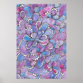 Poster Artwork De Flûtes Biologiques Violettes Hypnotique (Devant)