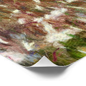 Poster Artwork de Pointillisme d'amandiers en fleurs prin (Coin)