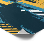 Poster Artwork géométrique de Grunge Abstrait (Coin)