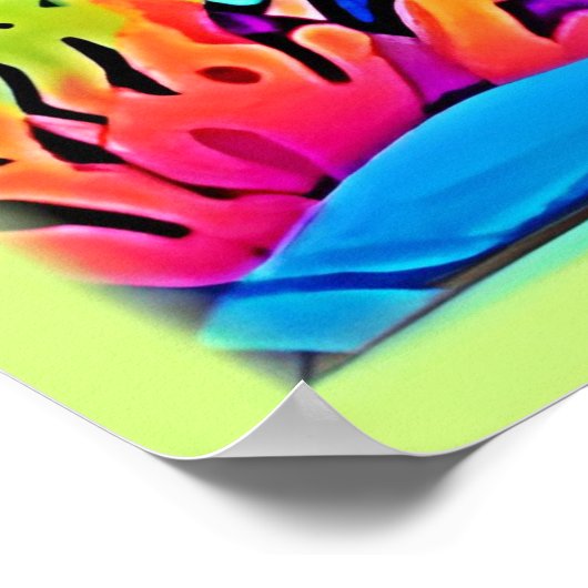 Poster Artwork sous-marin dynamique de coucher de soleil (Coin)