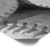 Poster Artwork unique de baseball noir et blanc (Coin)