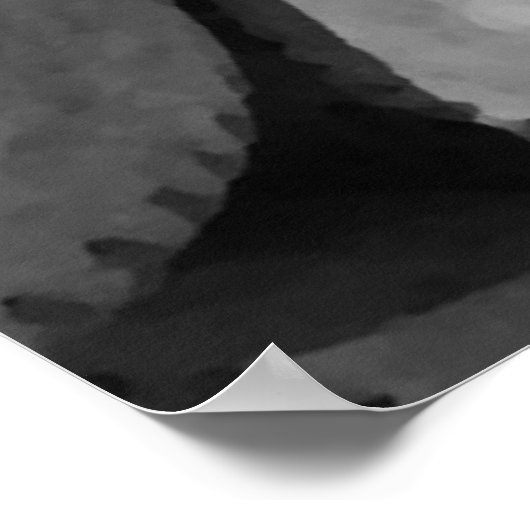 Poster Artwork unique de baseball noir et blanc (Coin)