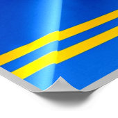 Poster Aruba - Drapeau - (Coin)