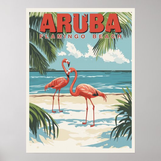Poster Aruba - Paradis tropical Voyage (Devant)