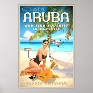 Poster Aruba Petites Antilles Oranjestad Antilles néerlan