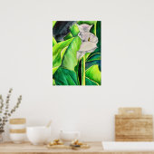 Poster Arum blanc Lily aquarelle tropicale florale (Cuisine)