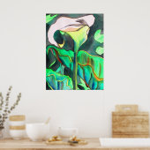 Poster Arum Lily aquarelle peinture originale (Cuisine)