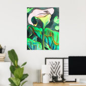Poster Arum Lily aquarelle peinture originale (Bureau à domicile)
