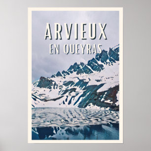 Poster Arvieux en Queyras Station de ski