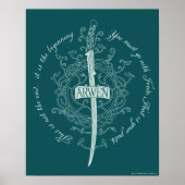 Poster ARWEN™ Elven Sword Quote (Devant)