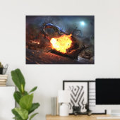 Poster Arx Draconis Attaqué (Bureau à domicile)