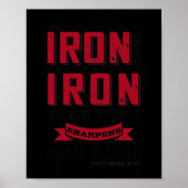 Poster As Iron Sharpens Iron, So One Person Sharpens (Devant)