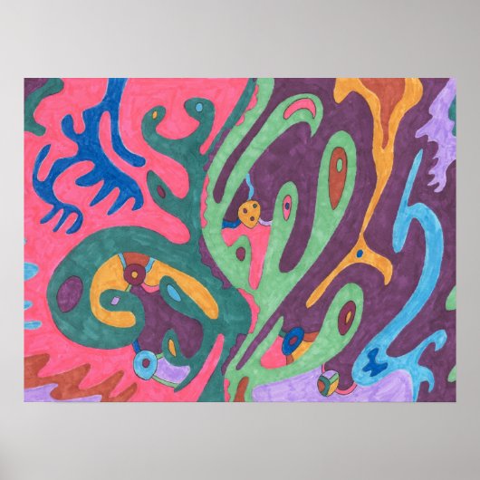 Poster "As One" Art Abstrait 24x18 (Devant)