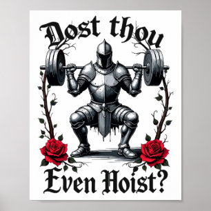 Poster As-Tu Même Faire Chevalier Haltérophile Entraîneme
