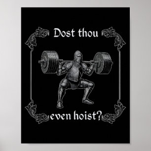 Poster As-Tu Même Hisser _ Mème de Gym Drôle, Gym Médiéva