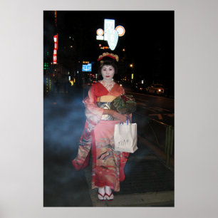 Poster Asakusa Geisha Neo Tokyo