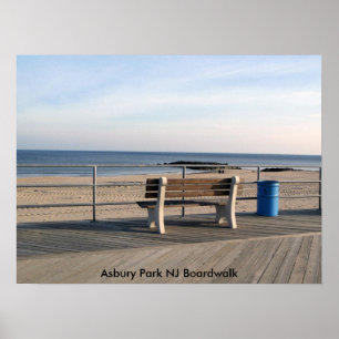 Poster Asbury Park NJ Boardwalk - Banc