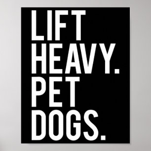 Poster Ascenseur Chiens Pour Animaux Lourds Drôle Gym Ent