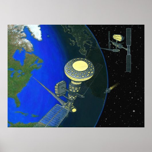 Poster Ascenseur de la station spatiale (Devant)