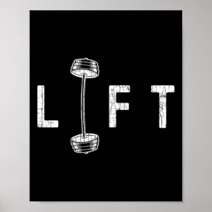 Poster Ascenseur Gym amusant Inspirant Motivational Graph