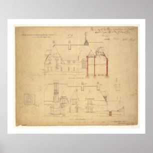 Poster Ascenseurs pour The Red House, Bexley Heath (stylo