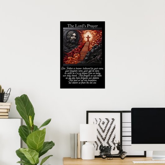 Poster Ascension de l'escalier céleste de la prière du Se (Bureau à domicile)