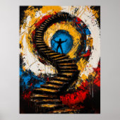 Poster Ascension de l'esprit - Expressionniste Surreal (Devant)