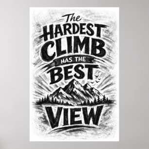 Poster Ascension la plus dure Meilleure vue Art de gravur
