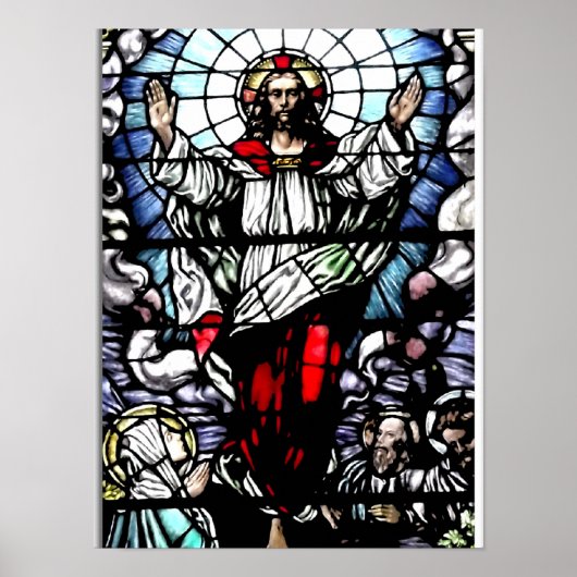 Poster Ascension of Jesus stained glass window (Devant)